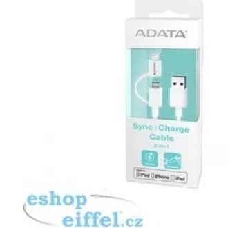 ADATA Sync & Charge Lightning kabel - USB A 2.0, 100cm, plastični, bijeli ADATA Sync & Charge Lightning kabel - USB A 2.0, 100cm, plastični, bijeli