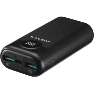 ADATA PowerBank AP10000 - vanjska baterija za mobitel/tablet 10000mAh, crna (37Wh) USB-C ADATA PowerBank AP10000 - vanjska baterija za mobitel/tablet 10000mAh, crna (37Wh) USB-C