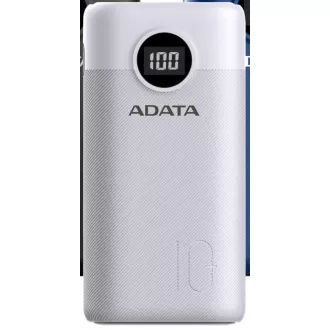 ADATA PowerBank AP10000 - vanjska baterija za mobitel/tablet 10000mAh, bijela (37Wh) USB-C