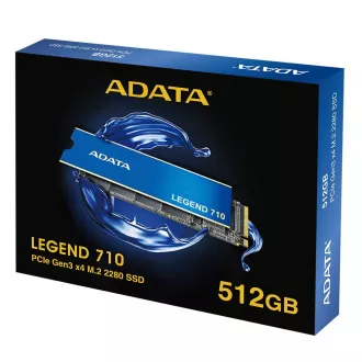 ADATA SSD 512GB LEGEND 710 PCIe Gen3x4 M.2 2280 (R:2400/W:1800MB/s)