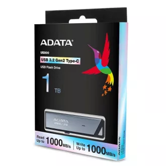 ADATA Flash Disk 1TB UE800, USB 3.2 USB-C, Elite disk, sivi