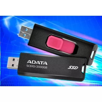 ADATA vanjski SSD 1TB SC610, USB-A 3.2, crni