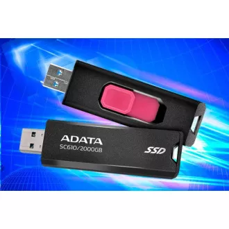 ADATA vanjski SSD 2TB SC610, USB-A 3.2, crni