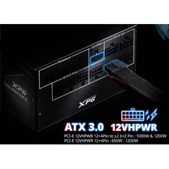 ADATA XPG izvor napajanja CORE REACTOR II 1000 W, 80+ GOLD, potpuno modularan, ATX 3.0