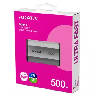 ADATA vanjski SSD 500 GB SD810 USB 3.2 USB-C, srebrni