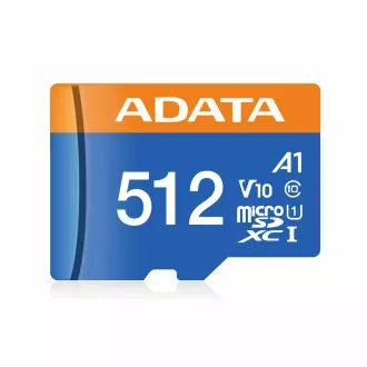 ADATA MicroSDXC kartica 512GB Premier UHS-I C10 V10 (R:100/W:25 MB/s) + SD adapter