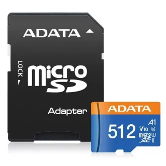 ADATA MicroSDXC kartica 512GB Premier UHS-I C10 V10 (R:100/W:25 MB/s) + SD adapter