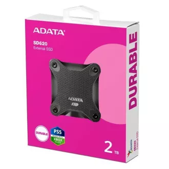 ADATA vanjski SSD 2TB SD620, USB Micro-B, USB 3.2 Gen 2, R:520/W:460MB/s, crni