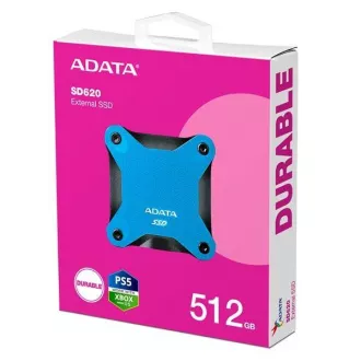 ADATA vanjski SSD 512GB SD620, USB Micro-B, USB 3.2 Gen 2, R:520/W:460MB/s, plavi