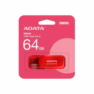 ADATA Flash Disk 64GB UV240, USB 2.0, crveni