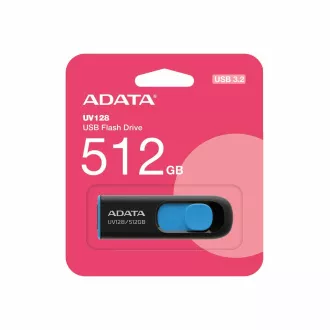 ADATA Flash Disk 512GB UV128, USB 3.2, crno-plavi