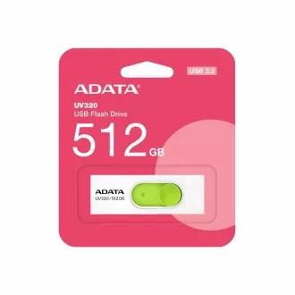 ADATA Flash Disk 512GB UV320, USB 3.2, bijelo-zeleni