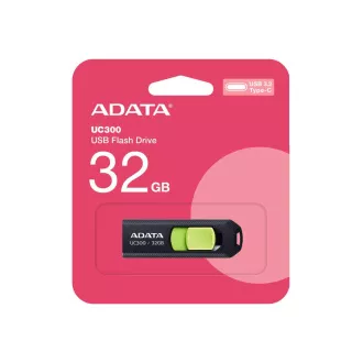 ADATA Flash Disk 32GB UC300, USB-C 3.2, crno-zeleni