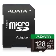 ADATA MicroSDXC kartica 128GB Speed Plus, U3, C10, A2, V30 (R:180/W:160 MB/s) + SD adapter