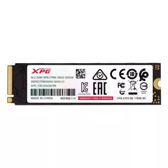 ADATA SSD 500GB XPG SPECTRIX S65G, PCIe Gen4x4 M.2 2280, (O: 5000/Š: 2700 MB/s)