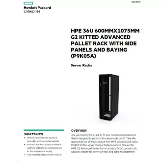 HPE Rack 36U 600mmx1075mm G2 opremljen napredni paletni regal s bočnim pločama i ugradnjom