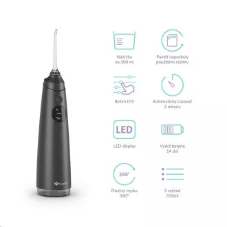 TrueLife AquaFloss Compact C300 Black - sredstvo za ispiranje usne šupljine TrueLife AquaFloss Compact C300 Black - sredstvo za ispiranje usne šupljine