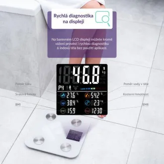 TrueLife FitScale W7 BT - bluetooth vaga za bioelektričnu impedanciju - bijela TrueLife FitScale W7 BT - bluetooth vaga za bioelektričnu impedanciju - bijela