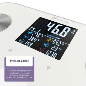 TrueLife FitScale W7 BT - bluetooth vaga za bioelektričnu impedanciju - bijela TrueLife FitScale W7 BT - bluetooth vaga za bioelektričnu impedanciju - bijela