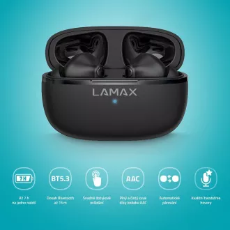 LAMAX Clips1 Play - in-ear slušalice - crne LAMAX Clips1 Play - in-ear slušalice - crne