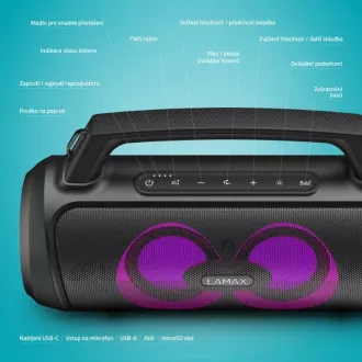 LAMAX PartyGo1 - prijenosni zvučnik LAMAX PartyGo1 - prijenosni zvučnik