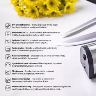 Lauben Knife Sharpener 4700SB - oštrač noževa i škara Lauben Knife Sharpener 4700SB - oštrač noževa i škara
