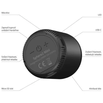 LAMAX Sphere2 Mini Bluetooth zvučnik, USB-C