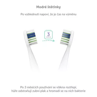 TrueLife SonicBrush Slim-series glave Standardne bijele, pakiranje od 2 komada
