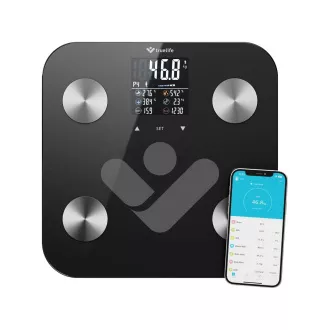 TrueLife FitScale W6 BT - bluetooth vaga za bioelektričnu impedanciju - crna
