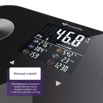 TrueLife FitScale W6 BT - bluetooth vaga za bioelektričnu impedanciju - crna