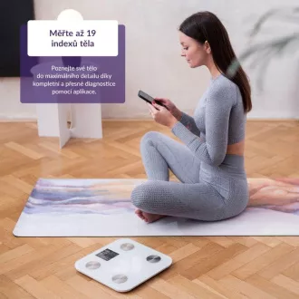 TrueLife FitShape S6 BT - bluetooth vaga za bioelektričnu impedanciju - bijela