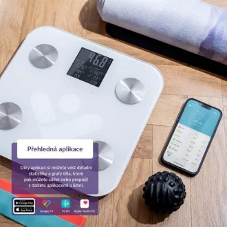 TrueLife FitShape S6 BT - bluetooth vaga za bioelektričnu impedanciju - bijela