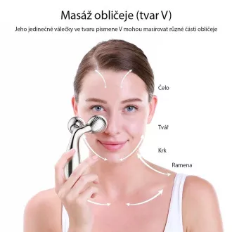 TOUCHBEAUTY 1613AS valjak za masažu lica srebrne boje TOUCHBEAUTY 1613AS valjak za masažu lica srebrne boje