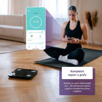 TrueLife FitScale W1 BT crna - vaga za bioelektričnu impedanciju s Bluetoothom