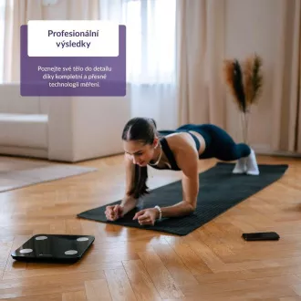 TrueLife FitScale W1 BT crna - vaga za bioelektričnu impedanciju s Bluetoothom