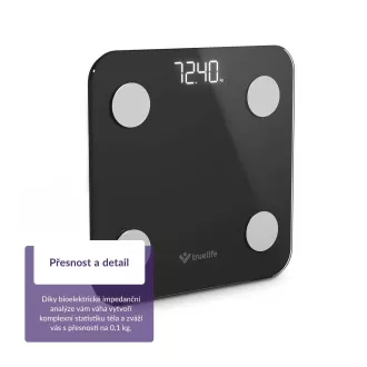 TrueLife FitScale W1 BT crna - vaga za bioelektričnu impedanciju s Bluetoothom