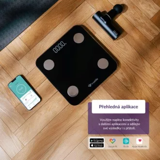TrueLife FitScale W1 BT crna - vaga za bioelektričnu impedanciju s Bluetoothom