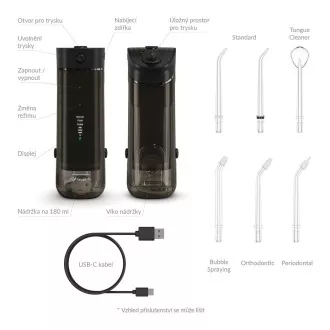 TrueLife AquaFloss Mini M50 - oralni irigator - crni