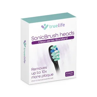 TrueLife SonicBrush Clean-series glave Standardne crne boje, pakiranje od 8 komada