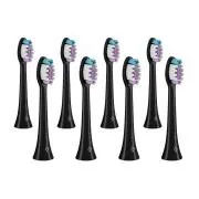 TrueLife SonicBrush glave Clean-serije, osjetljive crne, pakiranje od 8 komada