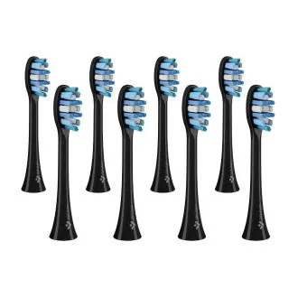 TrueLife SonicBrush glave Clean-serije, izbjeljujuće crne, pakiranje od 8 komada