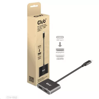Club3D čvorište MST (Multi Stream Transport) USB3.2 Gen2 Type-C (DP Alt-Mode) na DisplayPort + HDMI 4K60Hz (M/Ž) Club3D čvorište MST (Multi Stream Transport) USB3.2 Gen2 Type-C (DP Alt-Mode) na DisplayPort + HDMI 4K60Hz (M/Ž)