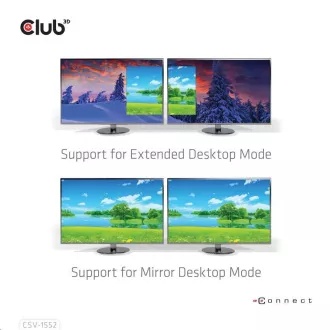 Club3D čvorište MST (Multi Stream Transport) USB3.2 Gen2 Type-C (DP Alt-Mode) na DisplayPort + HDMI 4K60Hz (M/Ž) Club3D čvorište MST (Multi Stream Transport) USB3.2 Gen2 Type-C (DP Alt-Mode) na DisplayPort + HDMI 4K60Hz (M/Ž)