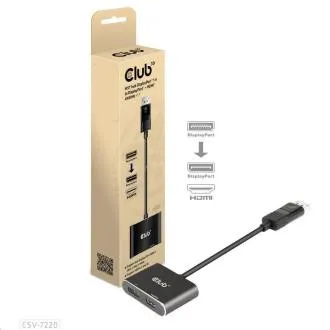 Club3D čvorište MST (Multi Stream Transport) DisplayPort 1.4 na DisplayPort + HDMI 4K60Hz (M/Ž) Club3D čvorište MST (Multi Stream Transport) DisplayPort 1.4 na DisplayPort + HDMI 4K60Hz (M/Ž)