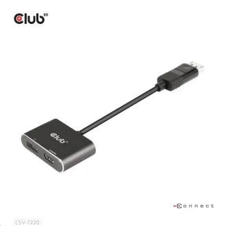 Club3D čvorište MST (Multi Stream Transport) DisplayPort 1.4 na DisplayPort + HDMI 4K60Hz (M/Ž) Club3D čvorište MST (Multi Stream Transport) DisplayPort 1.4 na DisplayPort + HDMI 4K60Hz (M/Ž)