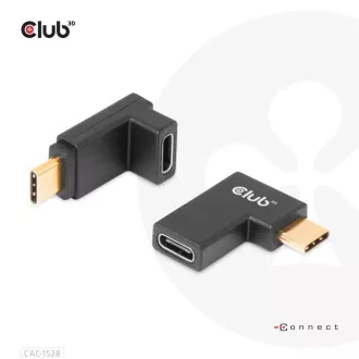 Club3D USB-C Gen2 kutni adapter set od 2, 4K120Hz, 240W, (M/Ž)
