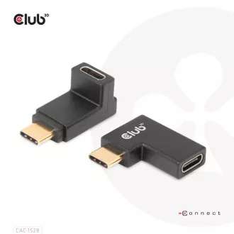 Club3D USB-C Gen2 kutni adapter set od 2, 4K120Hz, 240W, (M/Ž)