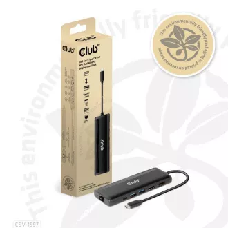 Club 3D USB-C 8-u-1 priključna stanica, 1xDP, 1xHDMI, 1xUSB-C PD100W, 2xUSB, čitač SD kartica, siva Club 3D USB-C 8-u-1 priključna stanica, 1xDP, 1xHDMI, 1xUSB-C PD100W, 2xUSB, čitač SD kartica, siva