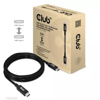 Club3D kabel USB4 Gen3x2 Type-C dvostrani kabel 8K60Hz, podaci 40 Gbps, PD 240W(48V/5A) EPR M/M 2m Club3D kabel USB4 Gen3x2 Type-C dvostrani kabel 8K60Hz, podaci 40 Gbps, PD 240W(48V/5A) EPR M/M 2m