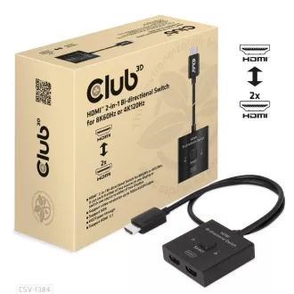 Club3D prekidač, HDMI na 2xHDMI dvostrani 2u1, 8K60Hz, 4K120Hz Club3D prekidač, HDMI na 2xHDMI dvostrani 2u1, 8K60Hz, 4K120Hz